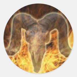 fallen runder aufkleber