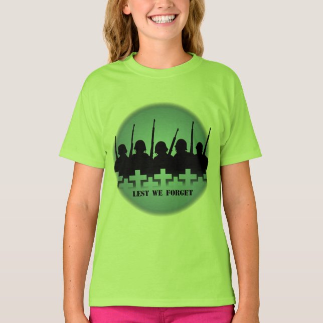 Fallen Soldaten Girls T - Shirt, sonst vergessen w T-Shirt (Vorderseite)