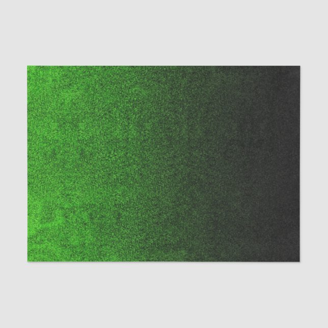 Fallen von Grün und Schwarz Glitzer Gradient Seidenpapier (Vorderseite)