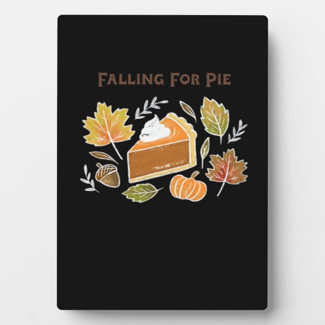 Fallend for Pie - Gemütliches Kürbiskuchen-Design  Fotoplatte (Vorderseite)