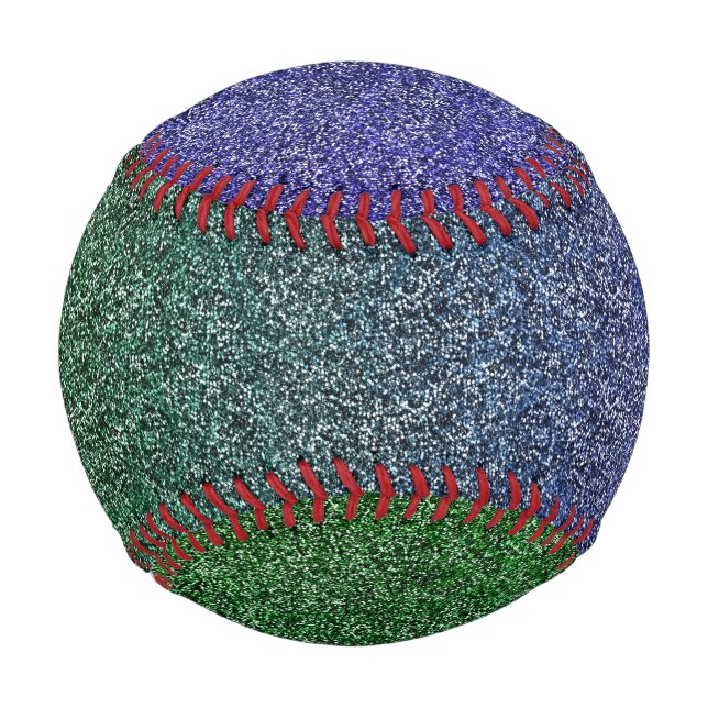 Fallend Forest Nightfall Glitzer Gradient Baseball (Vorderseite)