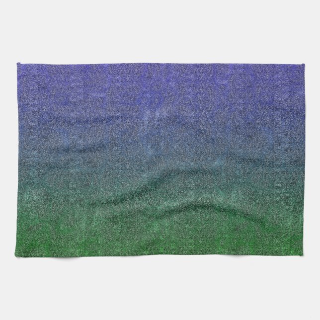 Fallend Forest Nightfall Glitzer Gradient Geschirrtuch (Horizontal)