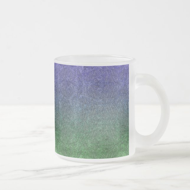 Fallend Forest Nightfall Glitzer Gradient Mattglastasse (Rechts)