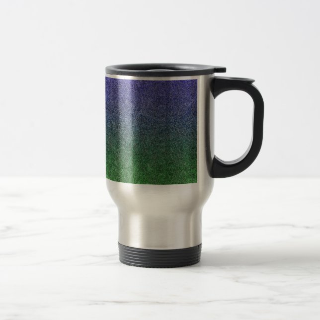 Fallend Forest Nightfall Glitzer Gradient Reisebecher (Rechts)