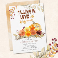 Fallend in der Liebe Herbst Blume Pumpkin Baby Dus