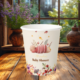 Fallend in Liebe Baby Woodland Baby Shower Pappbecher
