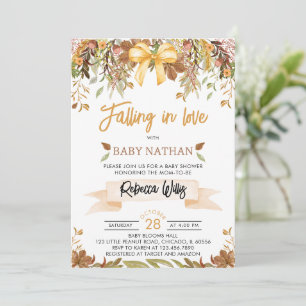 Fallend in Liebe Babydusche Einladung