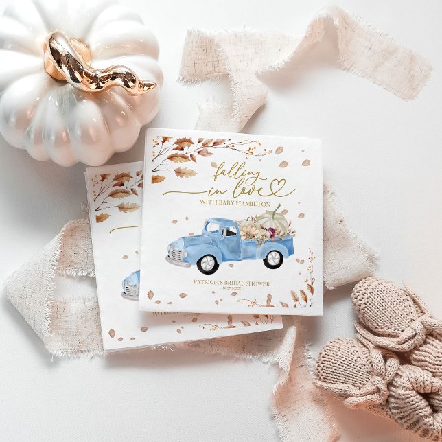 Fallend in Liebe Boy Fall Babydusche Serviette (Von Creator hochgeladen)