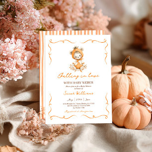 Fallend in Liebe Pumpkin Baby Dusche Einladung