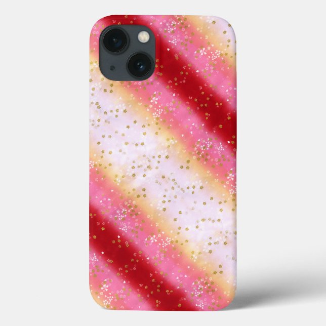 Fallend Pink Sakura Sunrise Case-Mate iPhone Hülle (Rückseite)