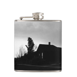 Fallend Silhouette Stille Flachmann