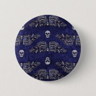 Fallend Totschlucht Moth and Skulls Button