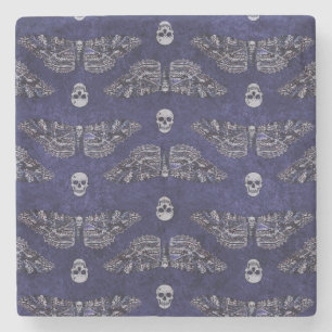 Fallend Totschlucht Moth and Skulls Steinuntersetzer