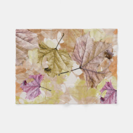 "fallend verlässt" Herbst SCHOSS-DECKE Fleecedecke