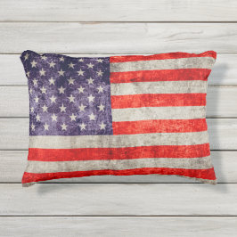Fallende antike amerikanische Flagge Kissen Für Draußen