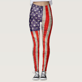 Fallende antike amerikanische Flagge Leggings