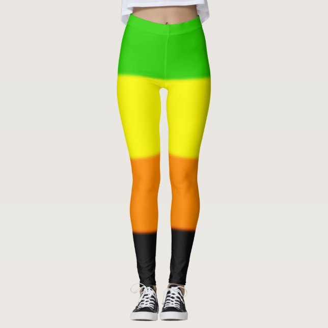 Fallende Aromantische Stolperflagge Leggings (Vorderseite)