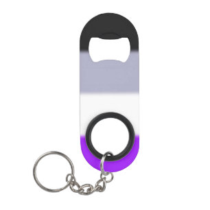 Fallende asexuelle Flagge Schlüsselbund Flaschenöffner