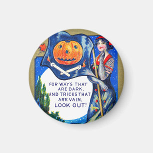 Fallende Ausblicke Halloween-Zeit Magnet