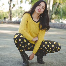 Fallende Bananen-Leggings - Spaß Leggings