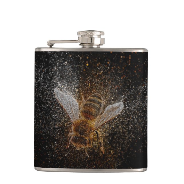 Fallende Bienen sind magisch Flachmann (Vorderseite)