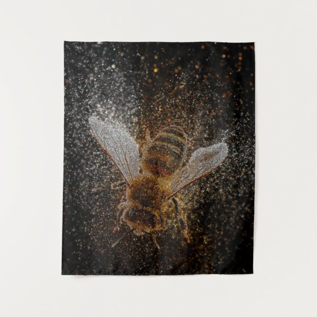 Fallende Bienen sind magisch Wandteppich (Vorderseite)