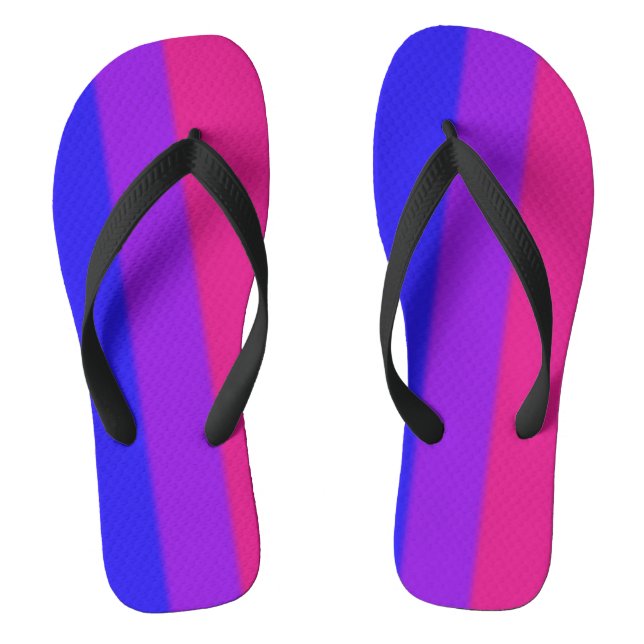 Fallende Bisexuelle Flagge Version 2 Flip Flops (Fußbett)