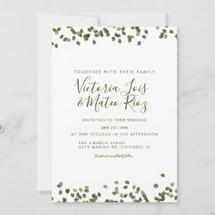 Fallende Blätter fallen Herbst Aquarell Hochzeit Einladung