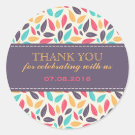 Fallende Blätter Gastgeschenk Hochzeit-Sticker Runder Aufkleber