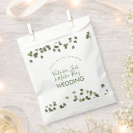 Fallende Blätter Herbst Grüne Danke Geschenktütchen