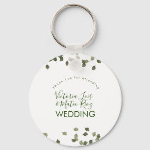 Fallende Blätter Herbst Grüne Danke Schlüsselanhänger