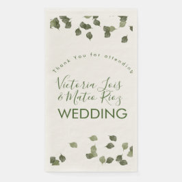 Fallende Blätter Herbst Grüne Danke Serviette