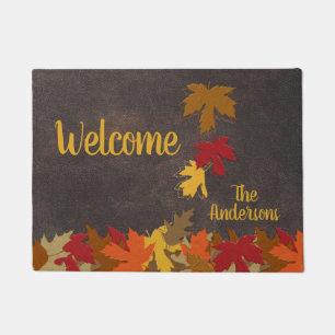 Fallende Blätter Herbstfarben Familienname matte