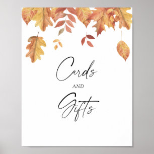 Fallende Blätter - KARTEN UND GIFTS-Plakat Poster