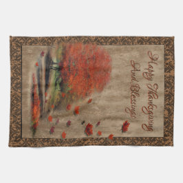 Fallende Blätter Landschaft Geschirrtuch