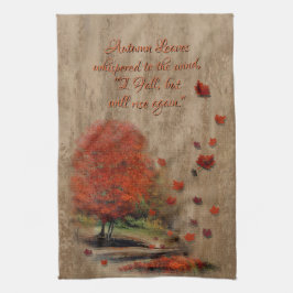 Fallende Blätter Landschaft Geschirrtuch