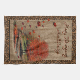 Fallende Blätter Landschaft Küche Handtuch