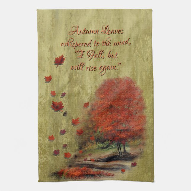 Fallende Blätter Landschaft Küche Handtuch (Vertikal)