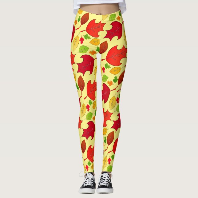 Fallende Blätter Leggings (Vorderseite)