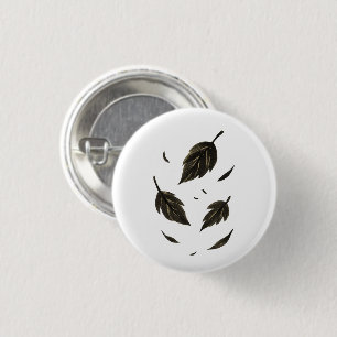 Fallende Blätter – Minimalistische Tinten-Natur au Button