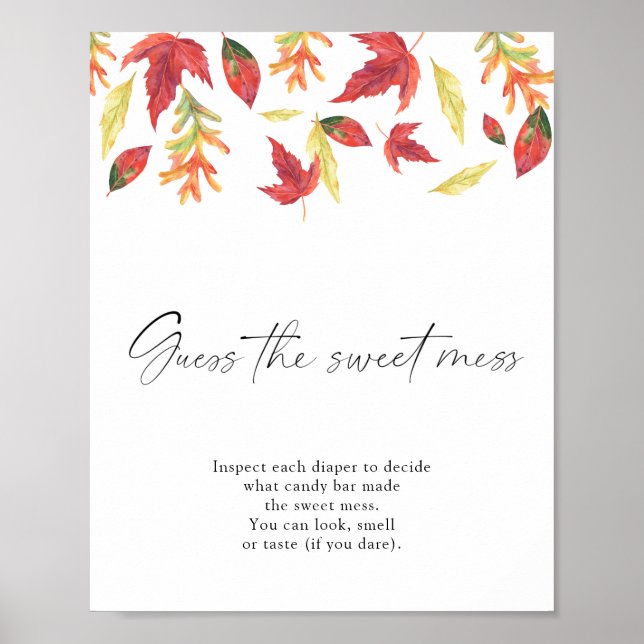 Fallende Blätter - raten Sie mal vom süßen Schlama Poster (Vorne)