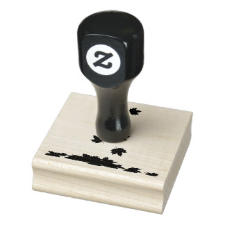 Fallende Blätter Vektor weißer Hintergrund Gummistempel