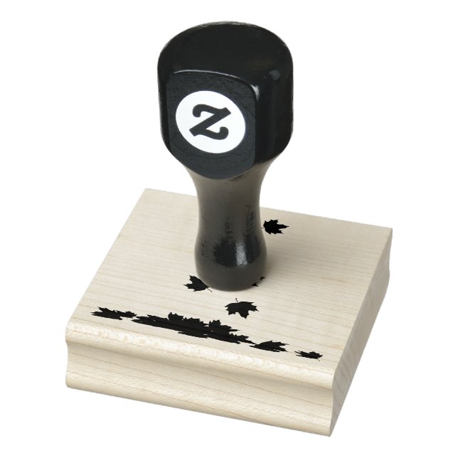 Fallende Blätter Vektor weißer Hintergrund Gummistempel (Stempel)