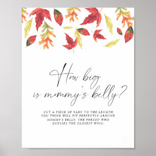 Fallende Blätter - wie groß ist Mamas Bauch Spiel Poster