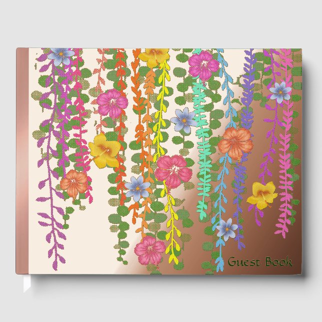 Fallende Blumen Gästebuch (Vorderseite)