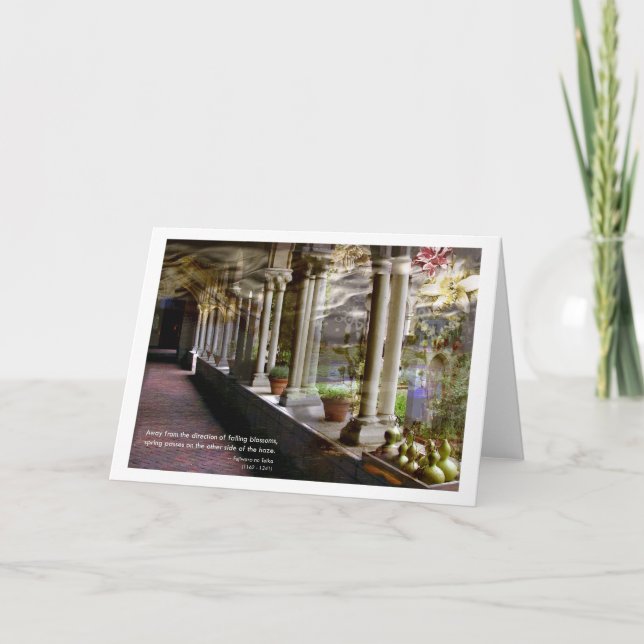 Fallende Blüten-Karte Karte (Vorderseite)