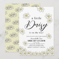 Fallende Daisies White Floral Baby Shower