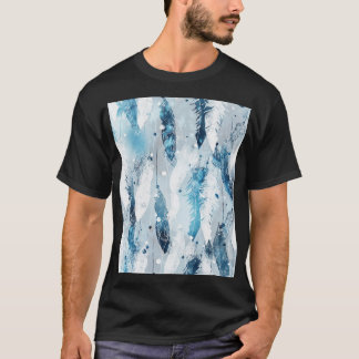 Fallende Federn: Blaues Wasser Nahtlos T-Shirt