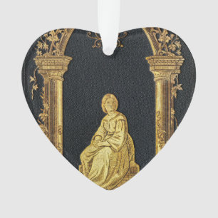 Fallende Frau in Gold-Buchdeckung Ornament