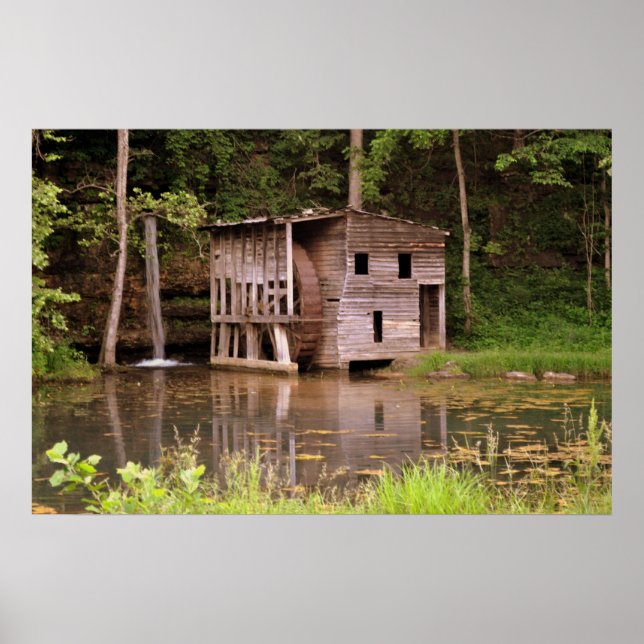 Fallende Frühjahrsmühle Poster (Vorne)